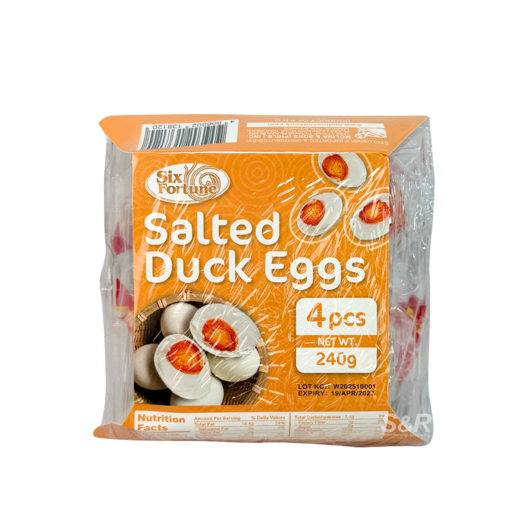 Six Fortune Salted Duck Eggs 4pcs 240g